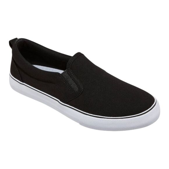 NWT A New Day Women’s Black/White Millie Twin Gore Slip-On Sneakers - 12W - Picture 1 of 8